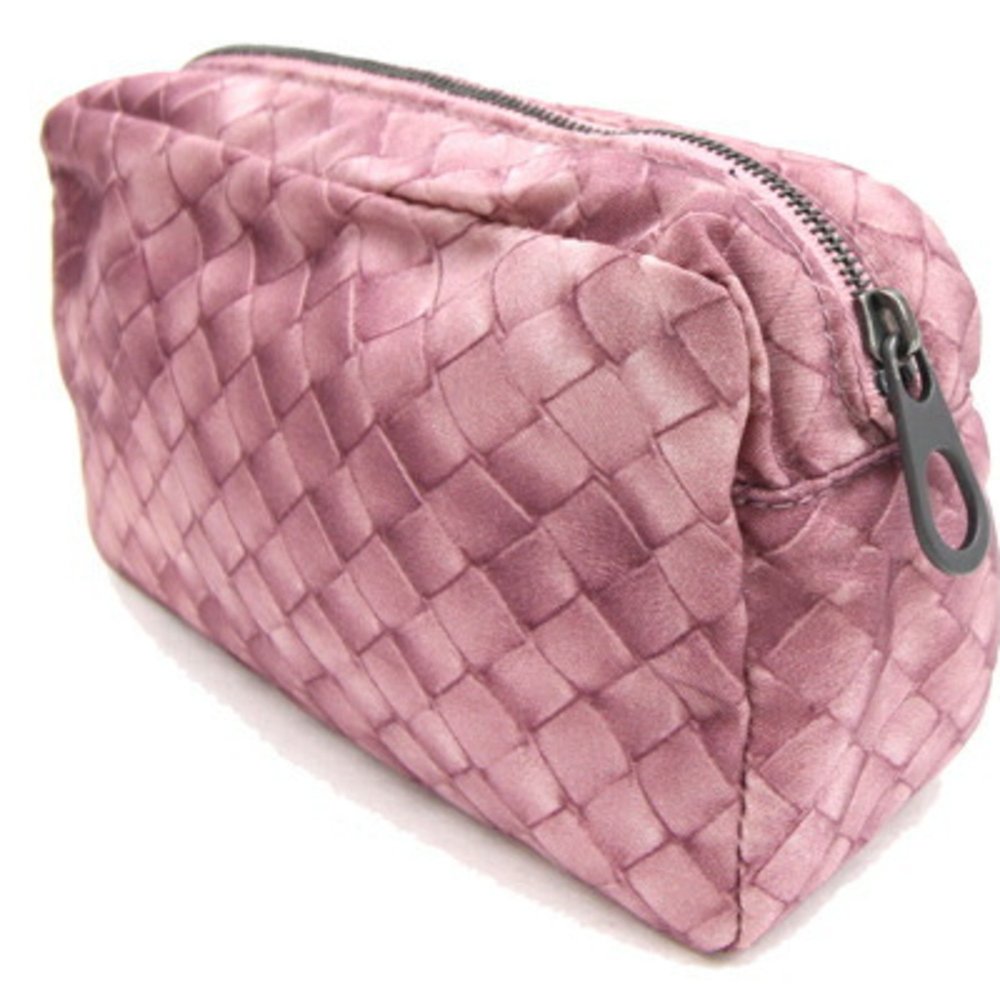 Bottega Veneta Pouch Intrecciato Illusion 301473 Purple Pink Nylon Travel Wom... - Picture 2 of 4